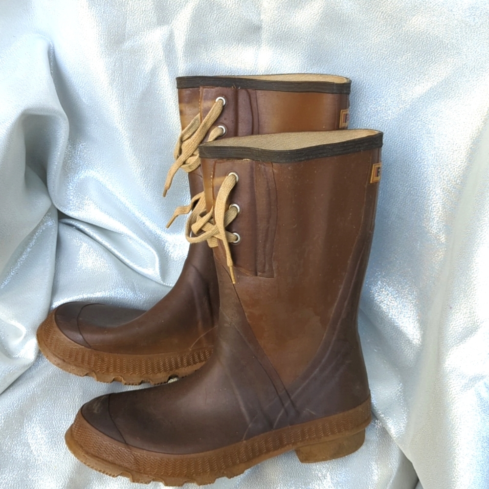 Vintage Royal Red Ball Rubber Boots Steel Shank Men's… Gem